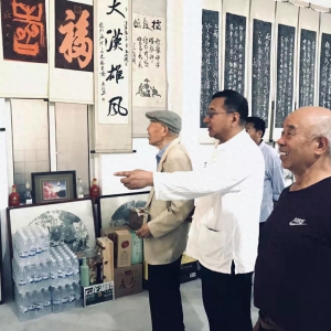 老作家葉文藝采風徐州運河古村